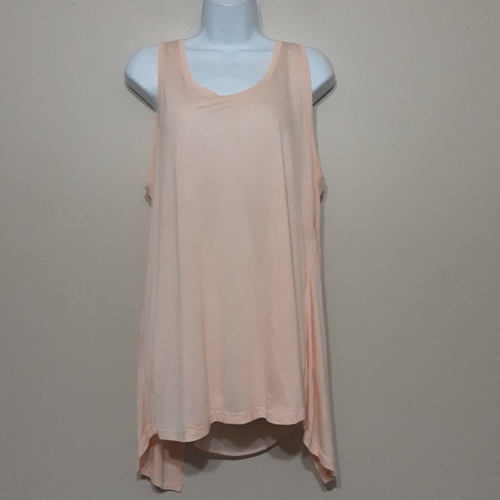 New Chelsea Theodore blouse women size L soft jersey knit stretch casual Beach